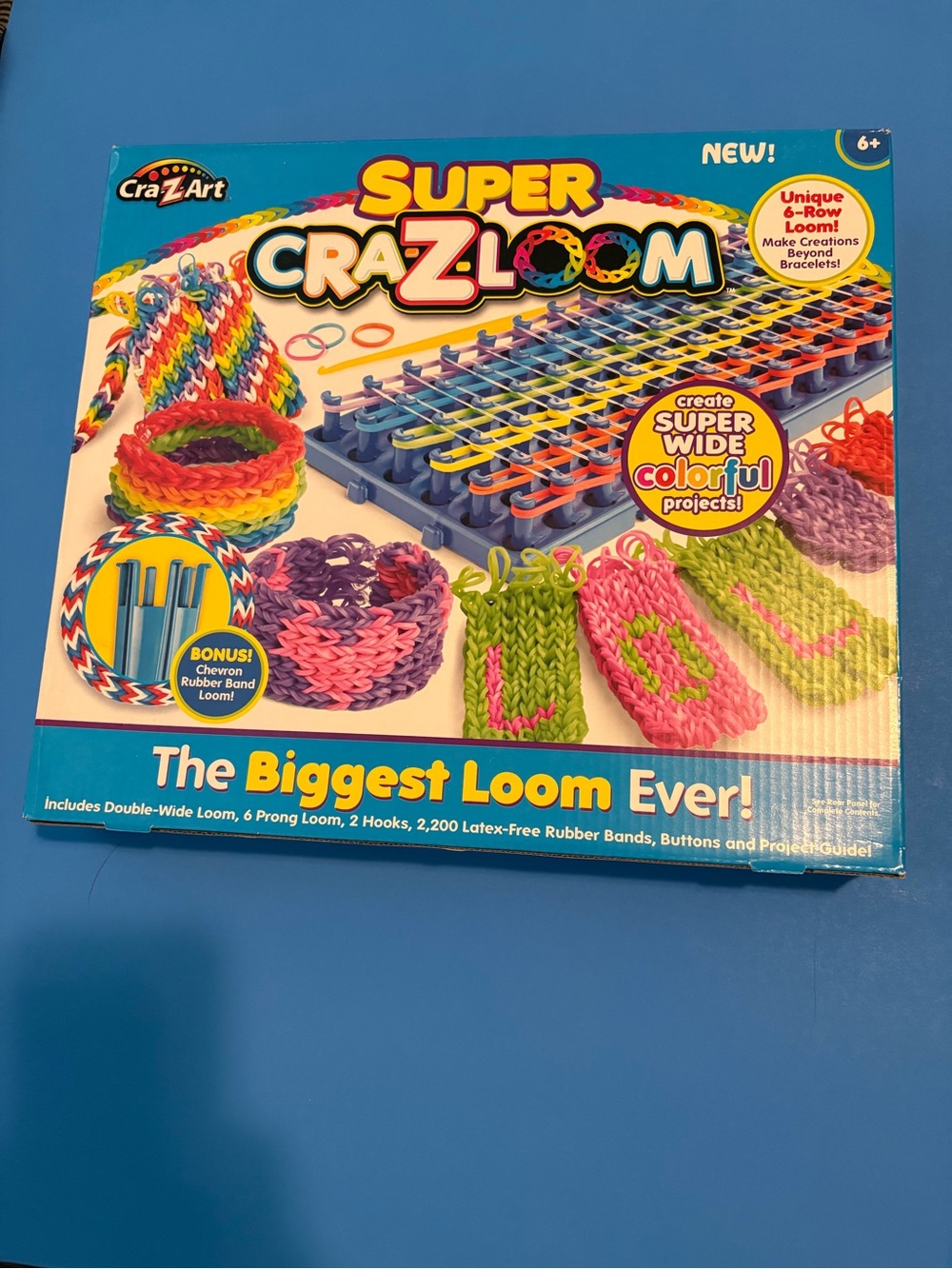Unopened Cra-Z-Art Super Cra-Z-Loom Bracelet Set w/ looms, hooks & rubber bands